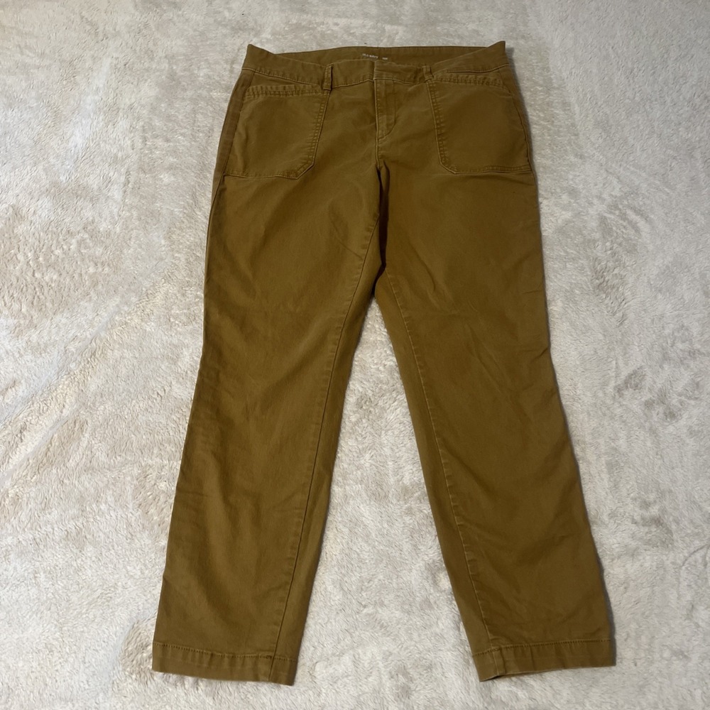 Old Navy Pixie Pants Womens 10 Regular Khaki Beige Slim Fit Stretch Dress Chinos